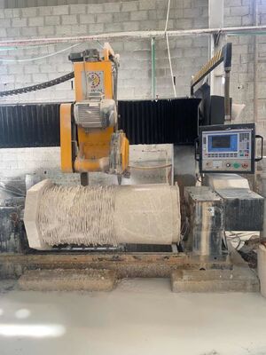 Máquina de corte de balaustres de dos piezas con control PLC/CNC para mármol y granito