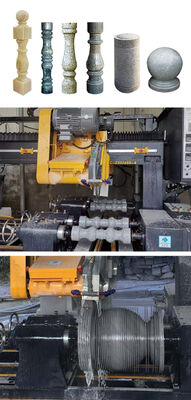 Control PLC/CNC Cuatro Pcs Máquina de corte de baluster para el procesamiento de granito de mármol