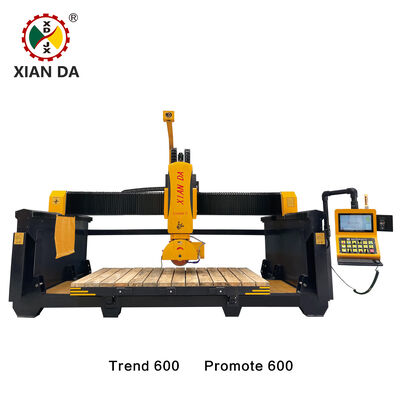 Xianda Trend 600 & Promote 600 5 Ejes Máquina de corte de piedra CNC de puente para moldeado de piedra artificial de granito y cuarzo