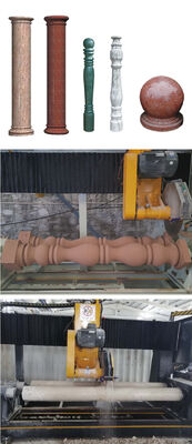 Máquina de corte de pilares de columna sólida PLC/CNC para el procesamiento de granito de mármol