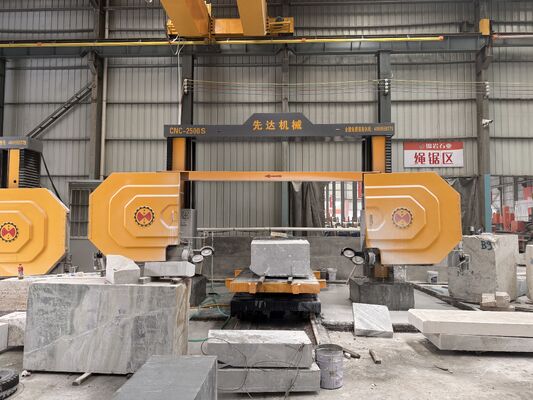 Máquina cortadora de hilo de diamante CNC con husillo de 11 kW, reductor de alta precisión y servomotor para corte de piedra de 2500*3000*1500 mm