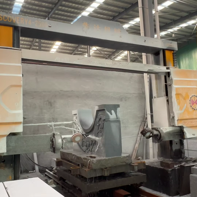 Máquina cortadora de hilo diamantado CNC de 4 ejes Discovery-4 con motor de imán permanente de 15 kW para corte de piedra de 2000*2300*1500 mm
