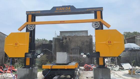 XIANDA CTS-3500-22FW Four-Axis CNC Diamond Wire Saw Machine with 50T Screw-Drive Table for 3500*3500*2200mm Marble & Granite