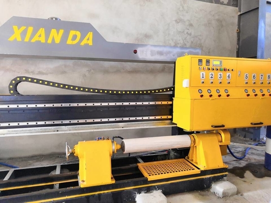 Máquina pulidora de las cabezas del PLC de la columna de la losa sólida multi de la piedra para perfilar