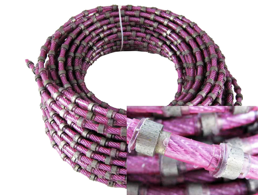 Línea de mármol velocidad de la piedra 25-35m/S de Diamond Coated Wire Saw For del bloque del heavy